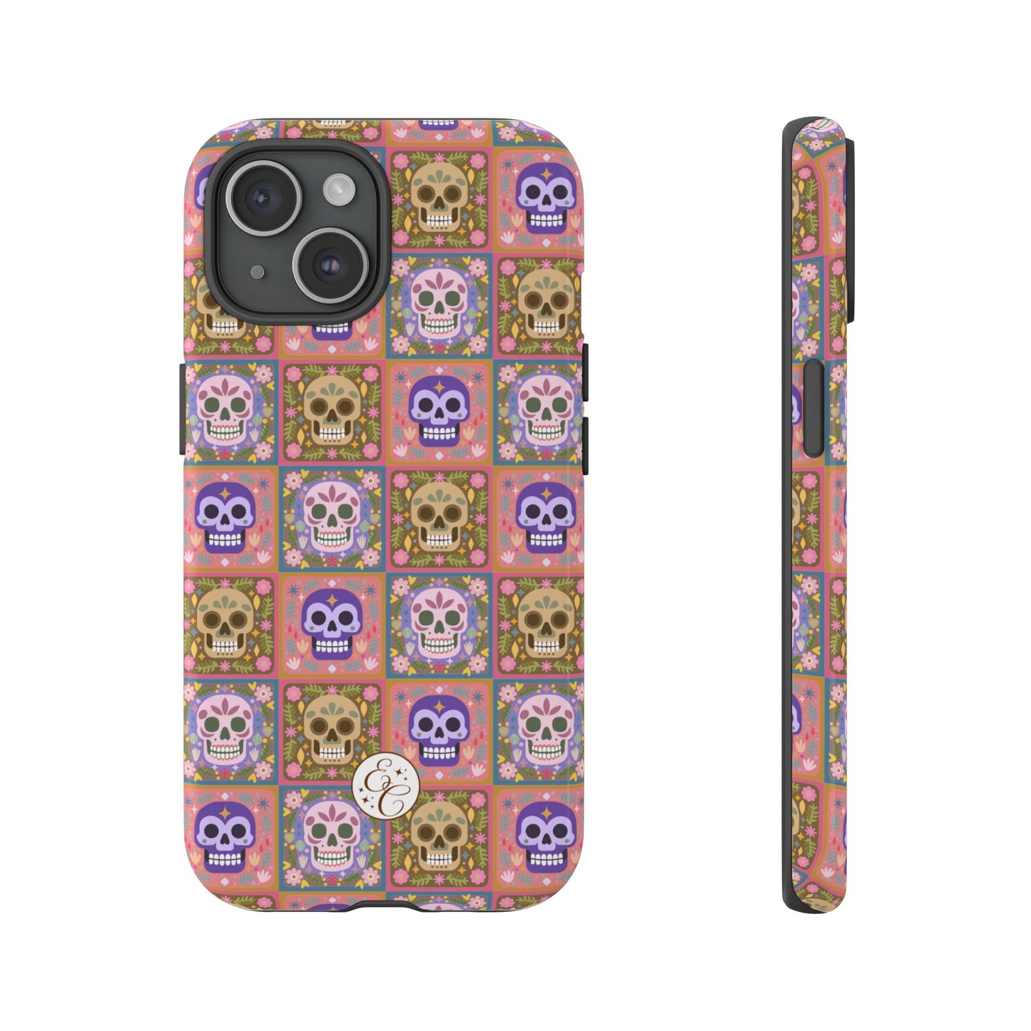 Sugar Skull Pattern Tough Phone Case