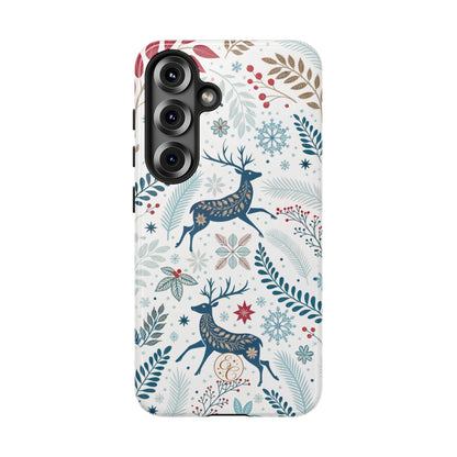 Blue Winter Deer Tough Phone Case