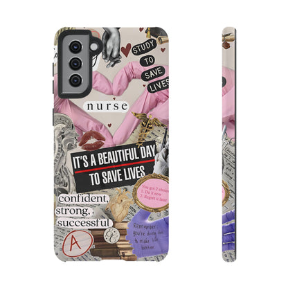 Nurse Inspirational Collage Tough Phone Case