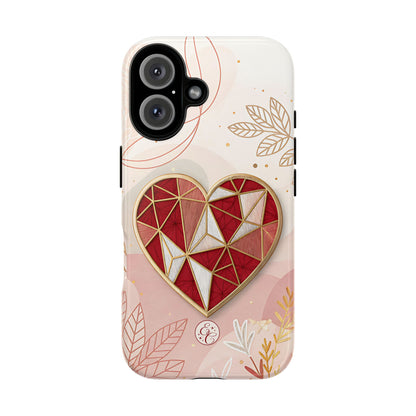 Geometric Heart Tough Phone Case