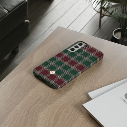 Green & Burgundy Plaid Tough Phone Case