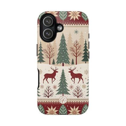 Vintage Christmas Reindeer Tough Phone Case