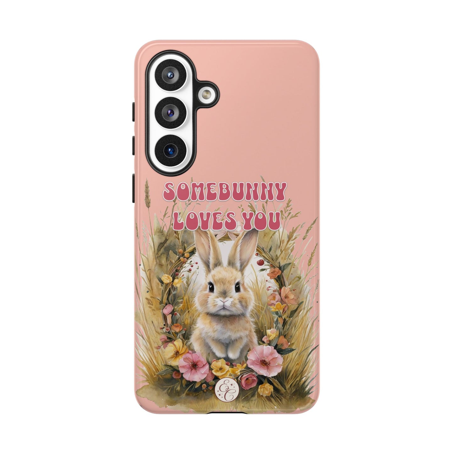 Somebunny Loves You Tough Phone Case - Peach