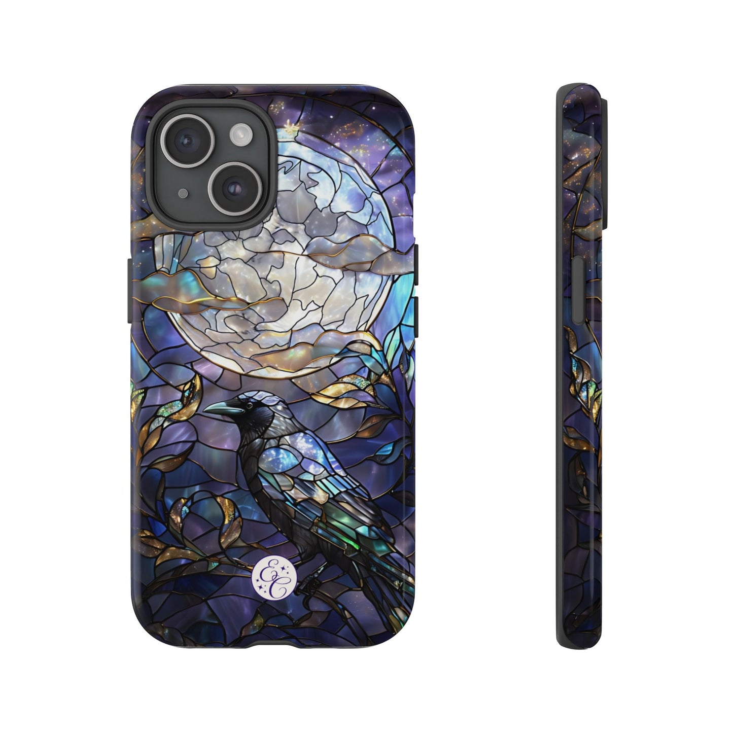 Stained Glass Raven Tough Phone Case