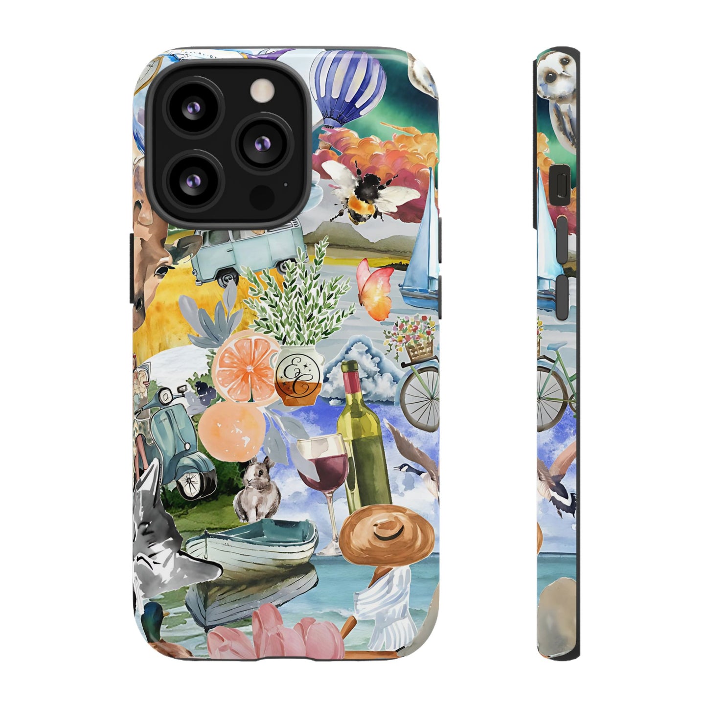 Vintage Travel Collage Tough Phone Case