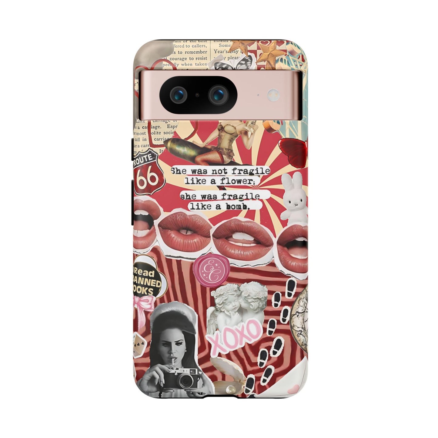 Retro Feminist Collage Tough Phone Case