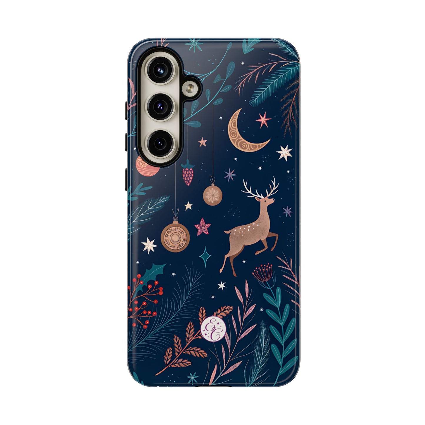 Boho Christmas Reindeer Tough Phone Case