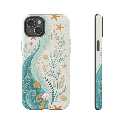 Ocean Boho Doodle Tough Phone Case