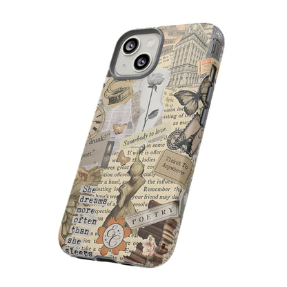 Library Romance Collage Tough Phone Cases