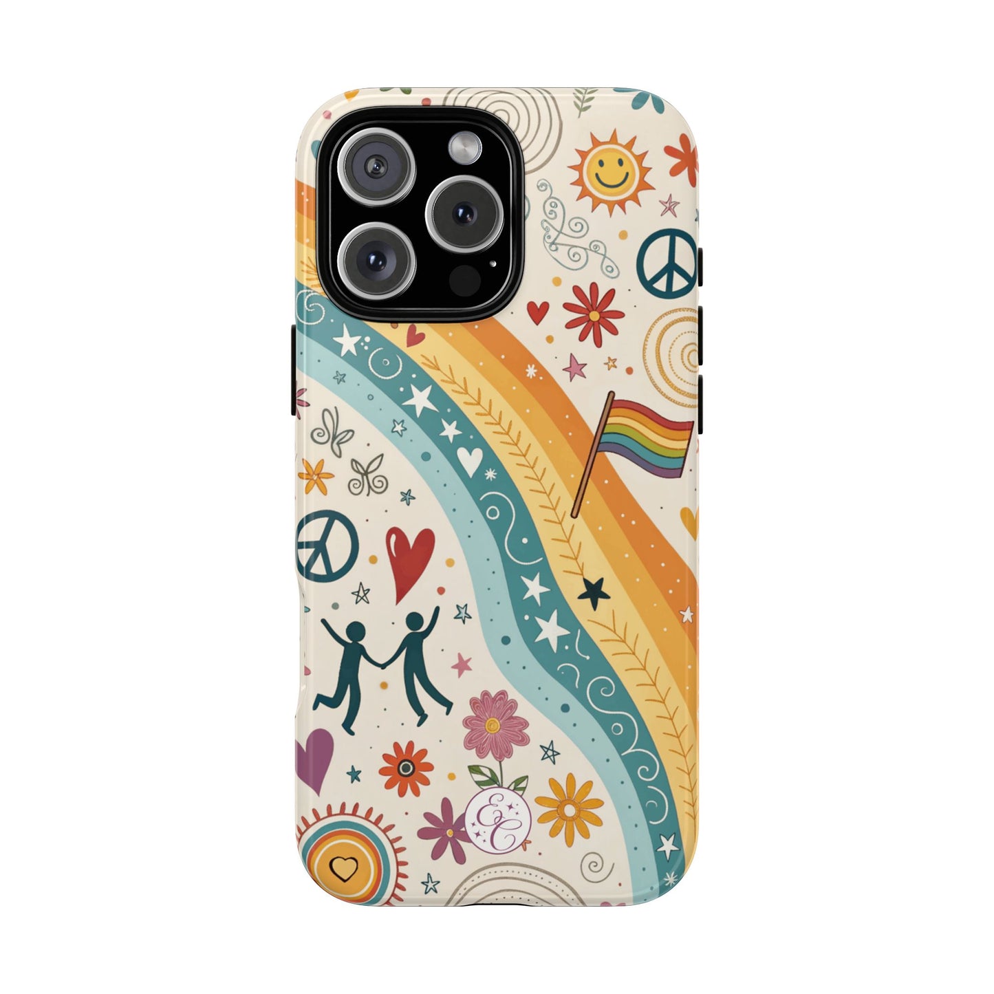 LGTBQ+ Pride Boho Doodle Tough Phone Case