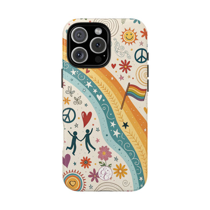 LGTBQ+ Pride Boho Doodle Tough Phone Case