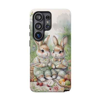 Vintage Bunny Picnic Tough Phone Case