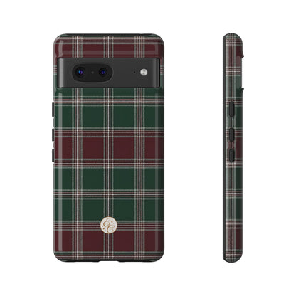 Green & Burgundy Plaid Tough Phone Case