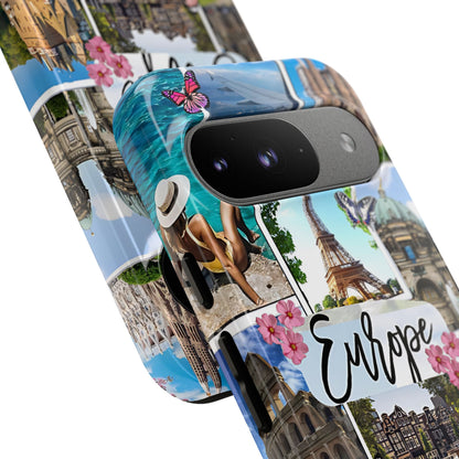 Europe Travel Collage Tough Phone Case