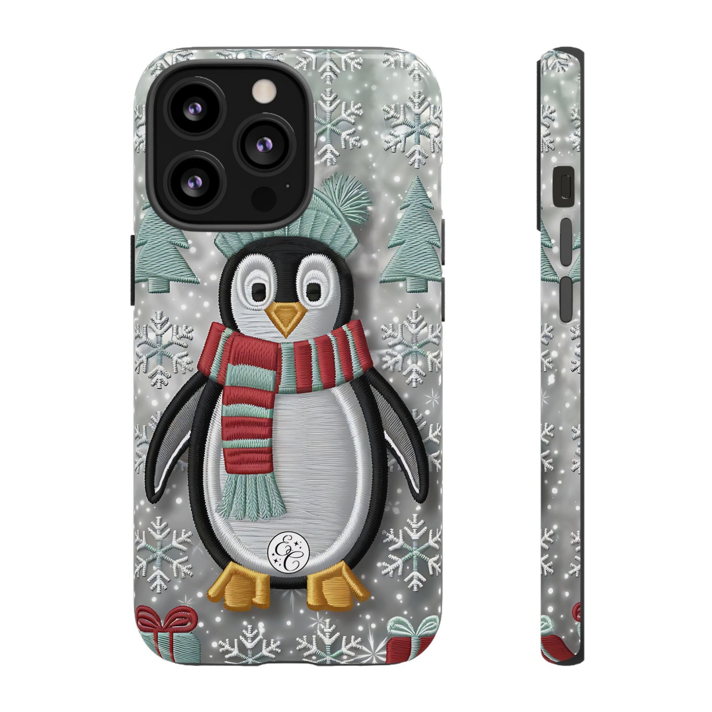 Cute Christmas Penguin Tough Phone Case