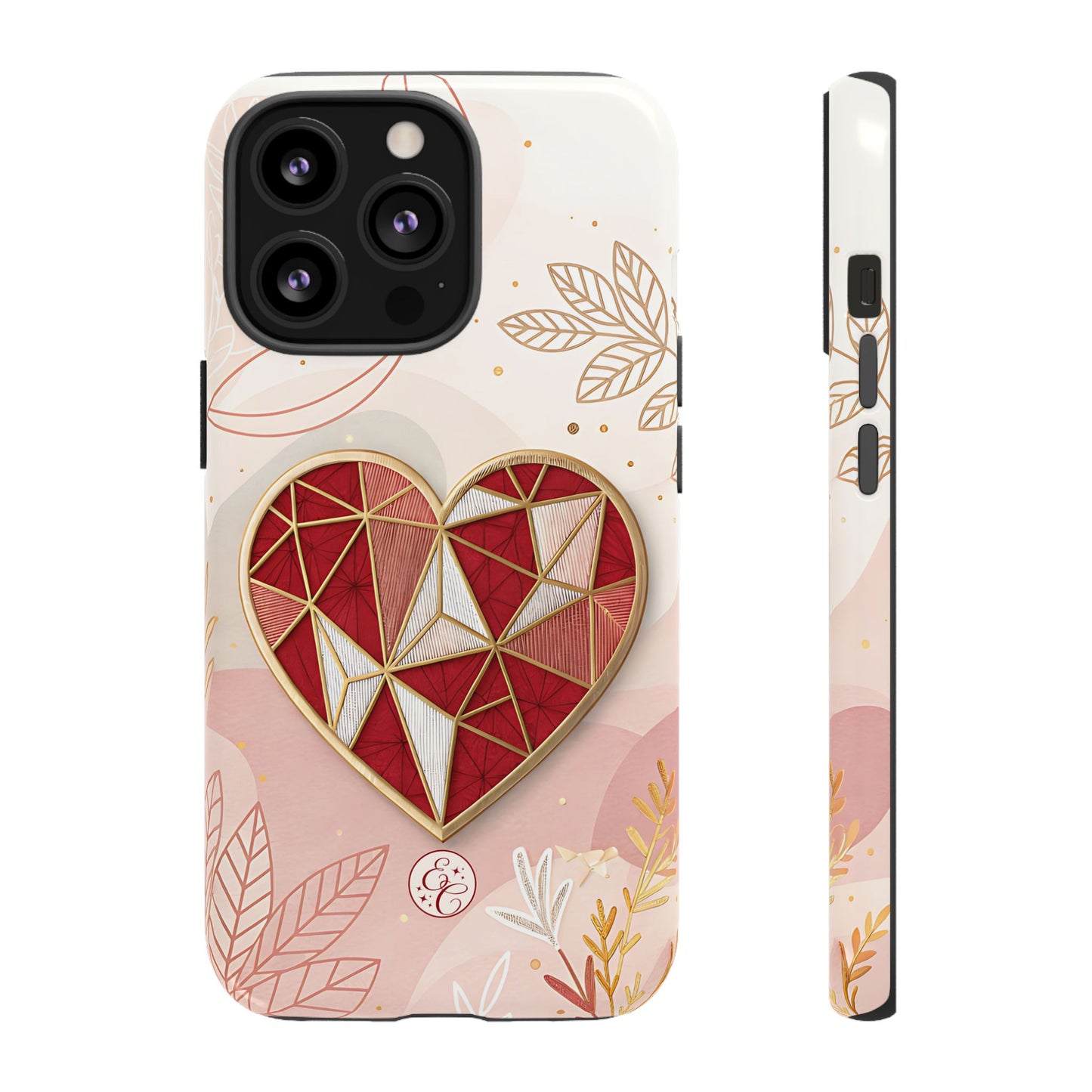 Geometric Heart Tough Phone Case