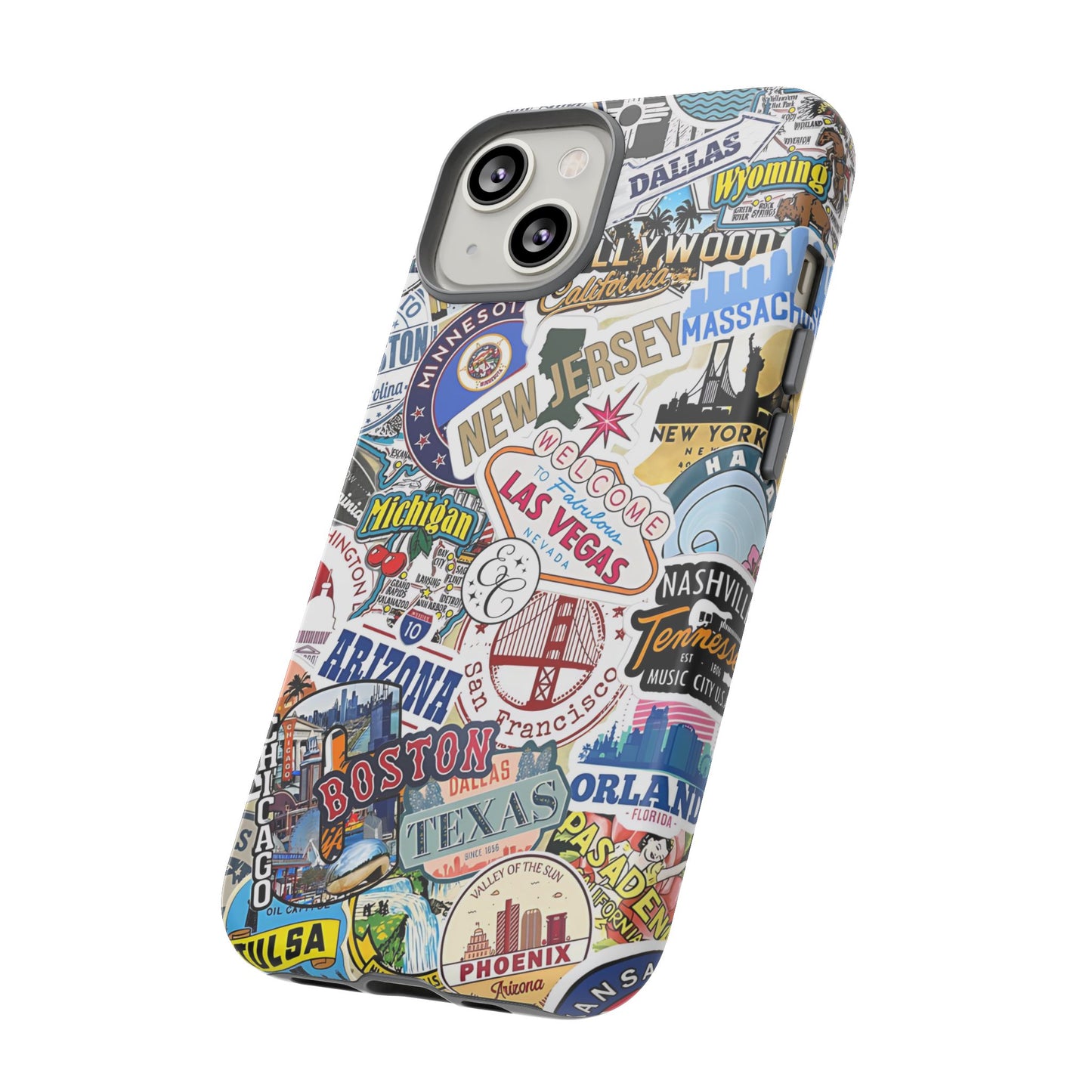 USA Travel Stickers Tough Phone Case