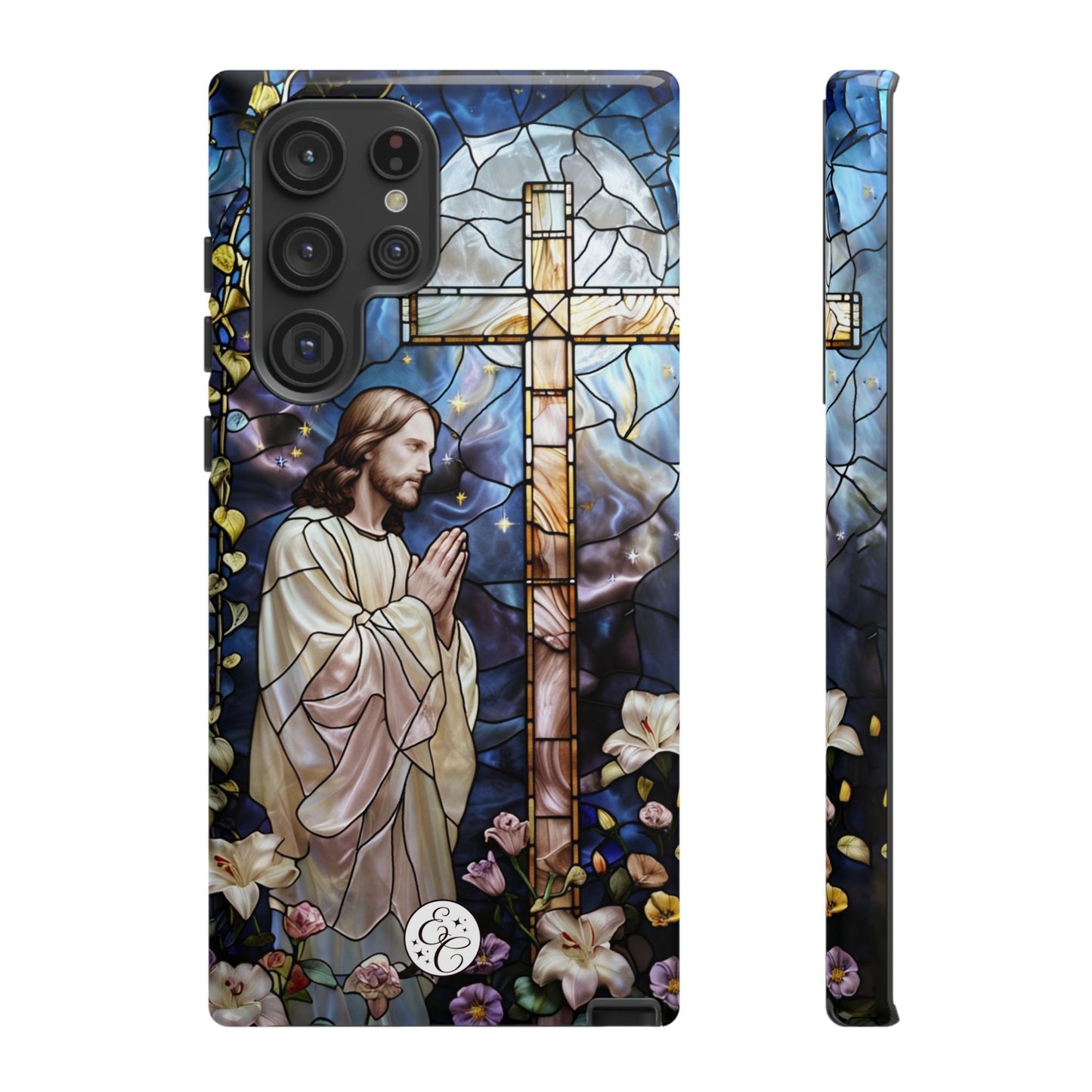 Jesus Praying Stained Glass Tough Phone Case