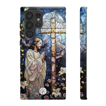 Jesus Praying Stained Glass Tough Phone Case
