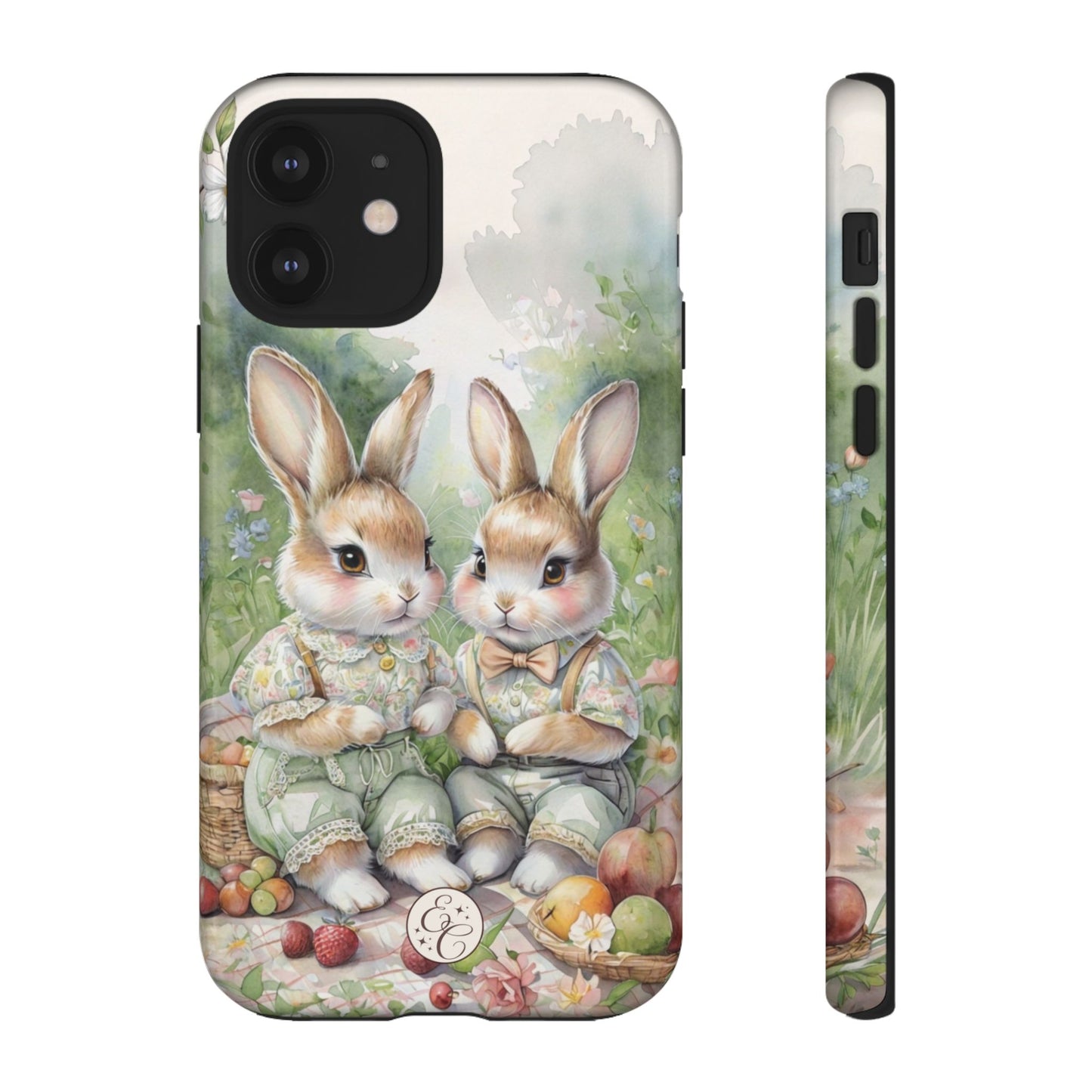 Vintage Bunny Picnic Tough Phone Case