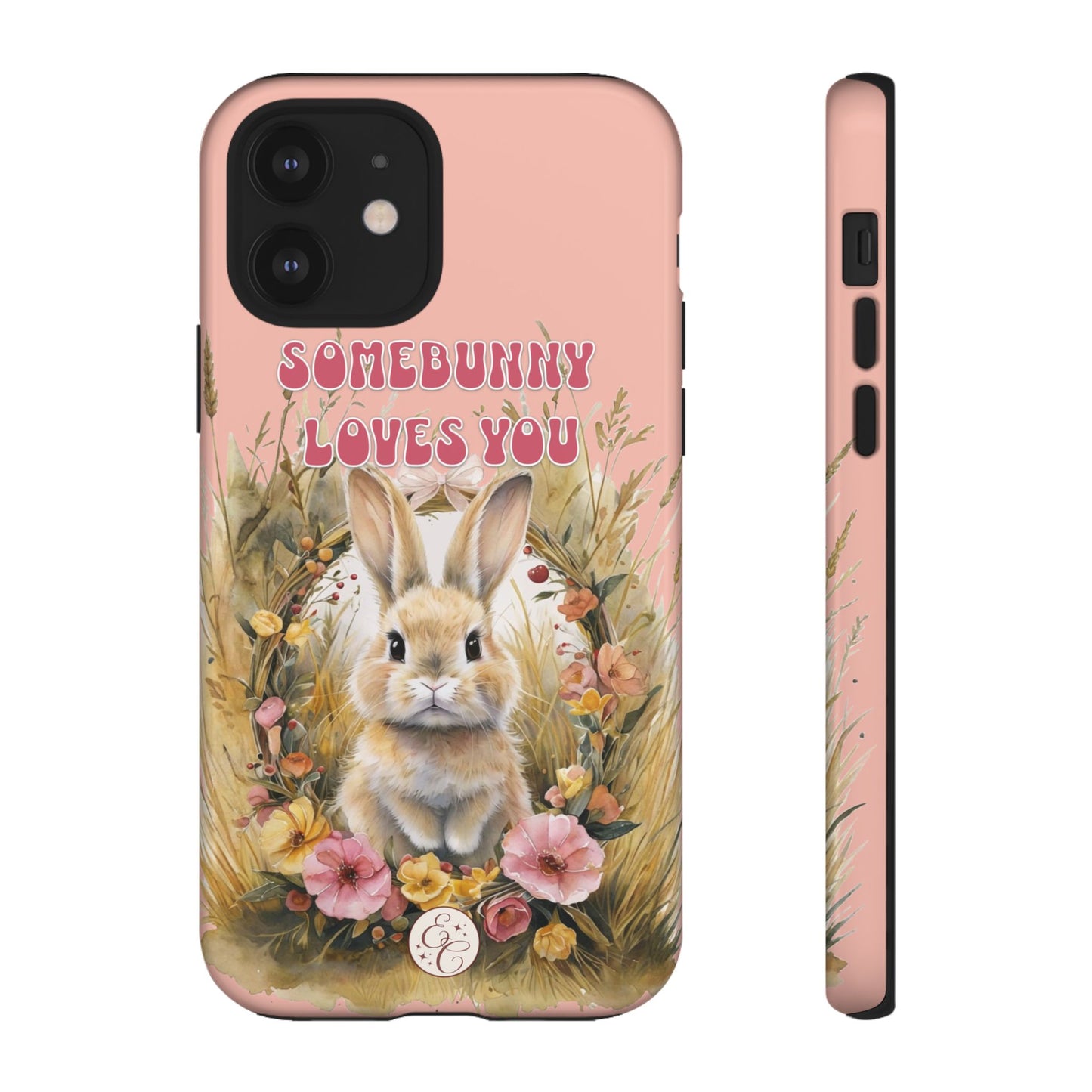 Somebunny Loves You Tough Phone Case - Peach