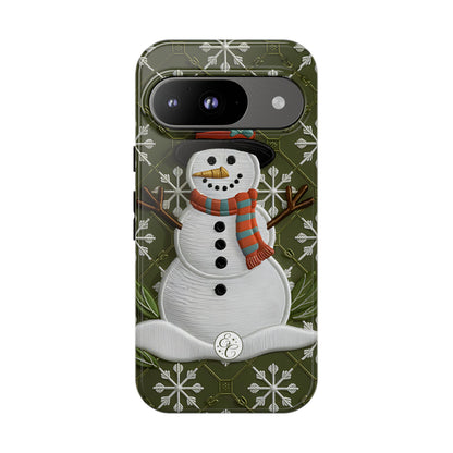 Christmas Snowman Tough Phone Case