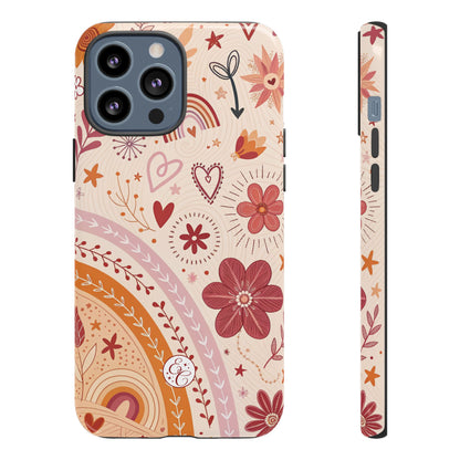 Lesbian Boho Doodle Tough Phone Case