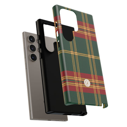 Green Red & Gold Plaid Tough Phone Case