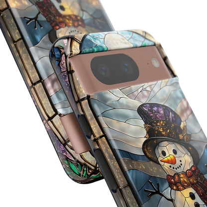Snowman Stained Glass Phone Case