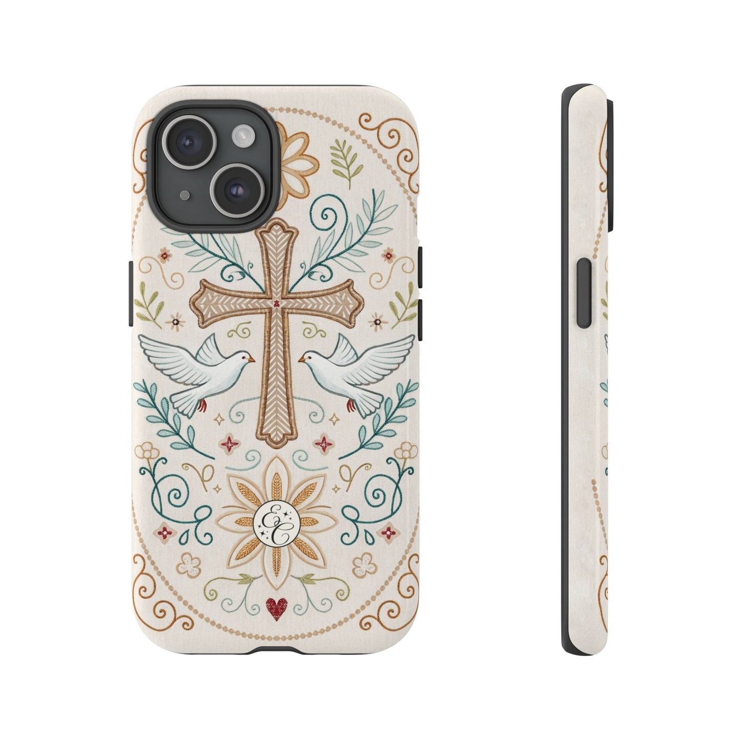 Christian Cross and Doves Tough Phone Case