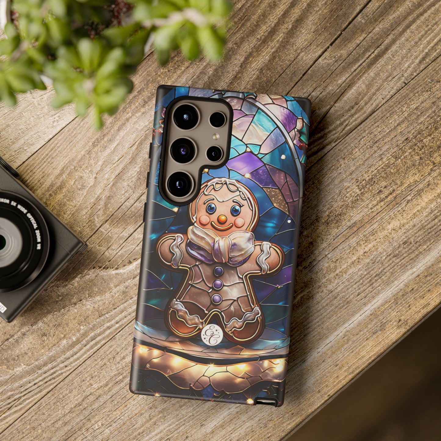 Gingerbread Man Stained Glass Tough Phone Case