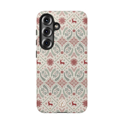 Red Reindeer Christmas Pattern Phone Case