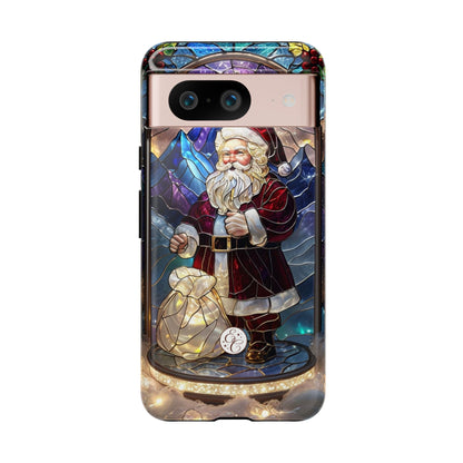 Santa Claus Stained Glass Tough Phone Case