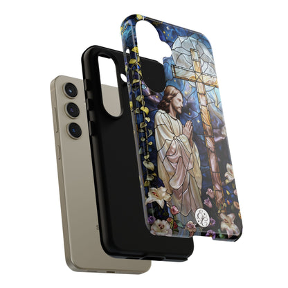 Jesus Praying Stained Glass Tough Phone Case