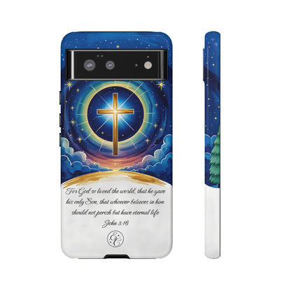 Celestial Cross - John 3:16 Tough Phone Case
