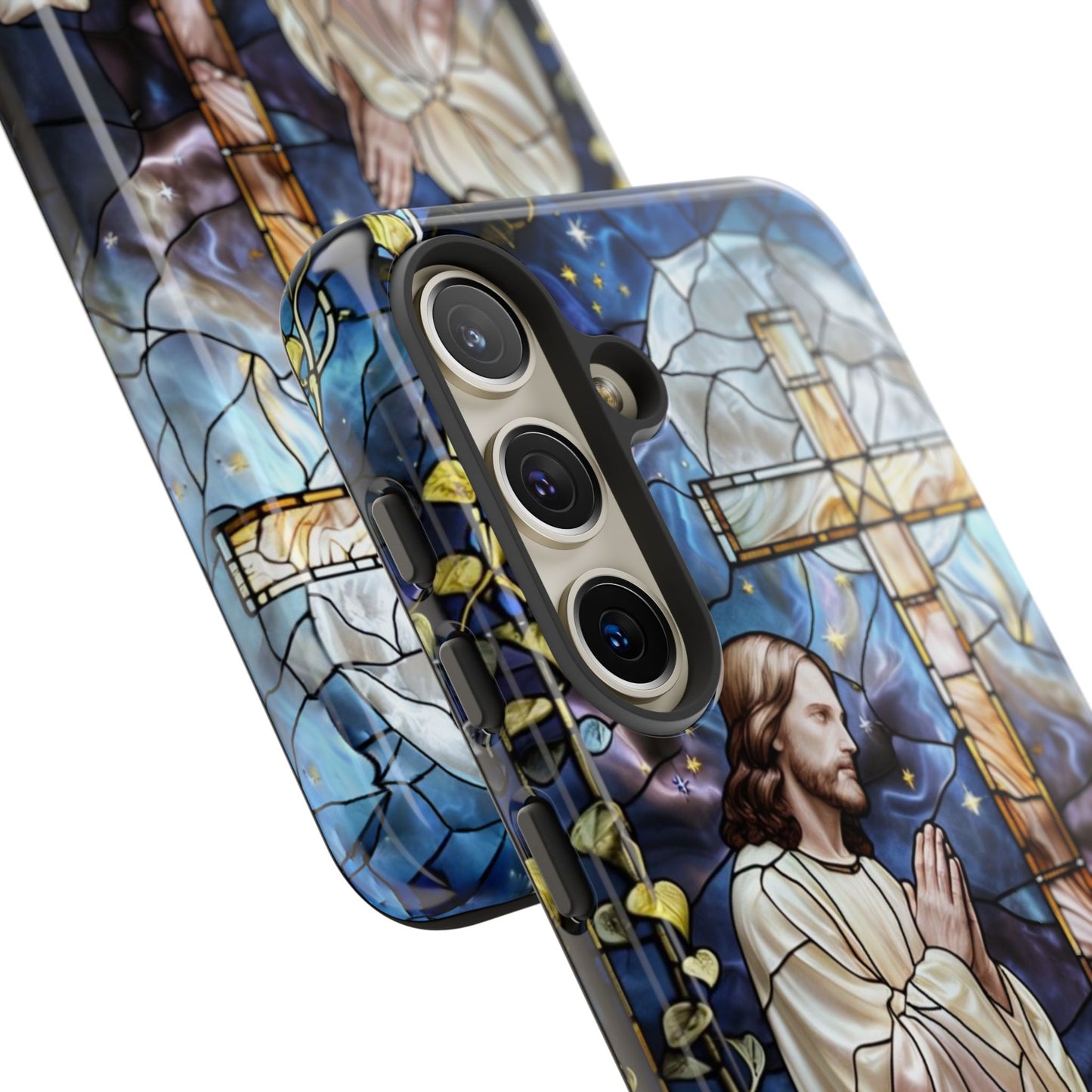 Jesus Praying Stained Glass Tough Phone Case