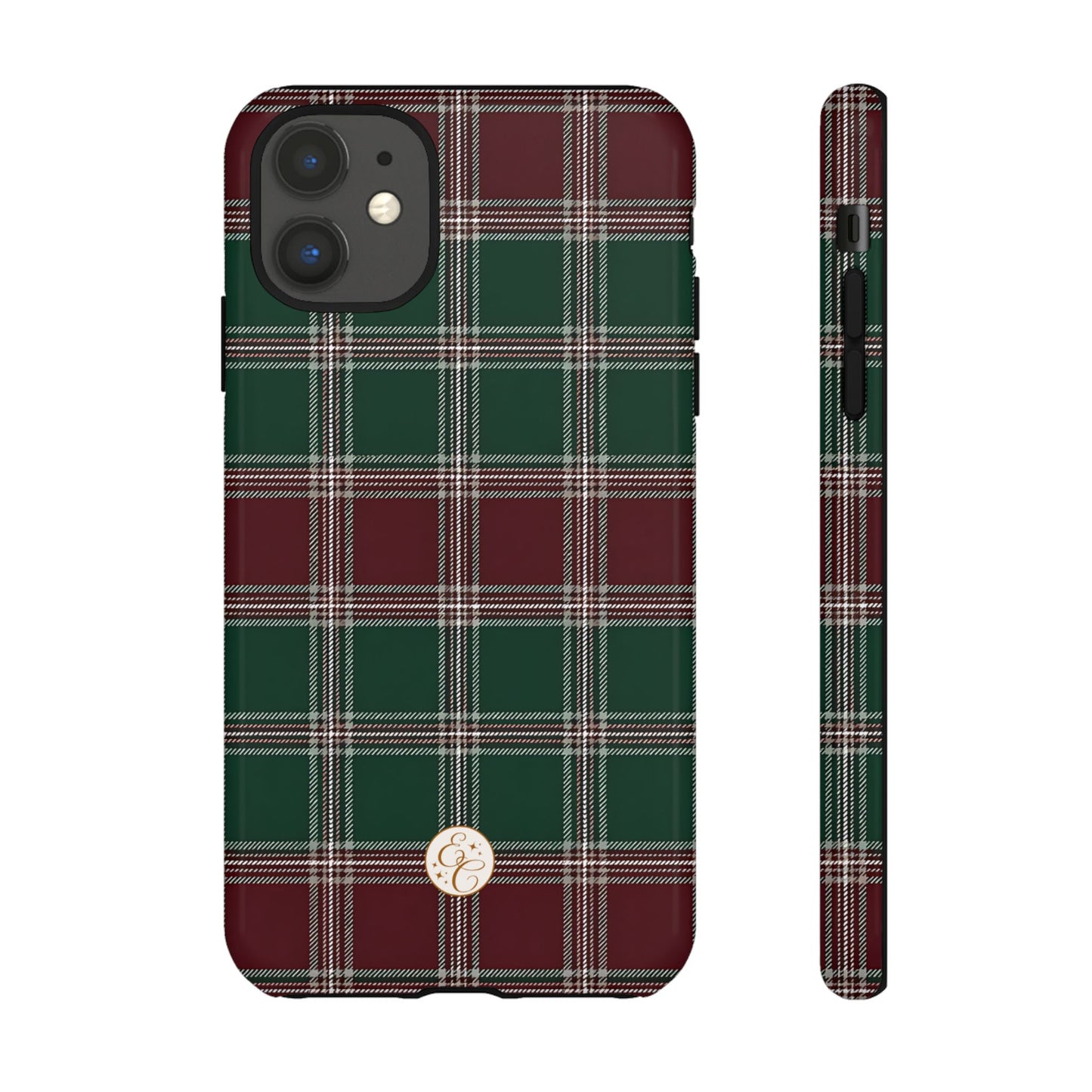 Green & Burgundy Plaid Tough Phone Case