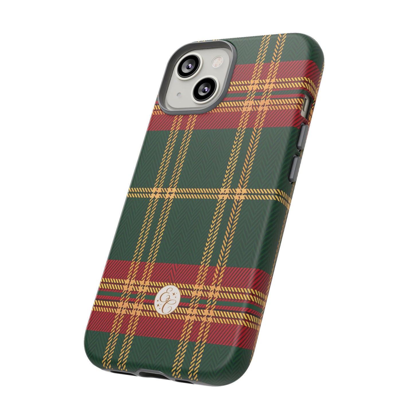Green Red & Gold Plaid Tough Phone Case
