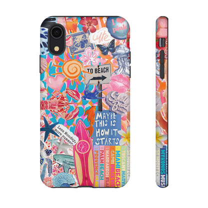 Colorful Beach Collage Tough Phone Case