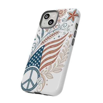 Boho American Flag Tough Phone Case