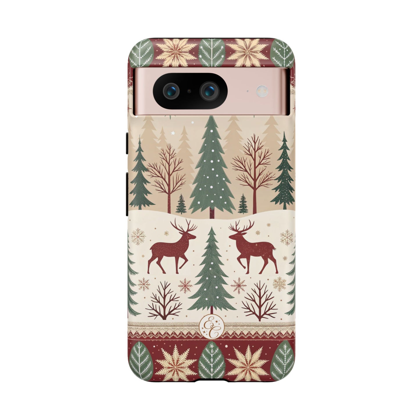 Vintage Christmas Reindeer Tough Phone Case