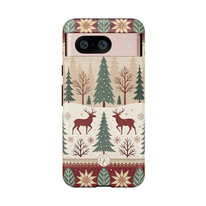 Vintage Christmas Reindeer Tough Phone Case
