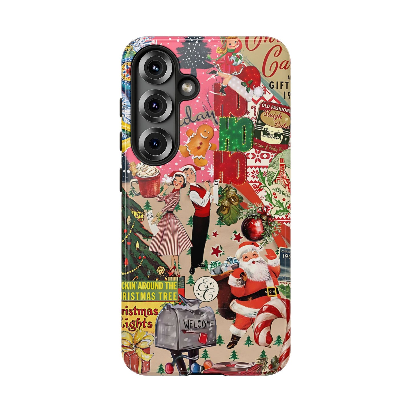 Vintage Christmas Collage Tough Phone Case