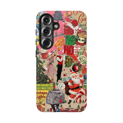 Vintage Christmas Collage Tough Phone Case