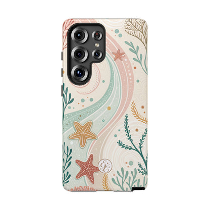 Pink Ocean Boho Doodle Tough Phone Case