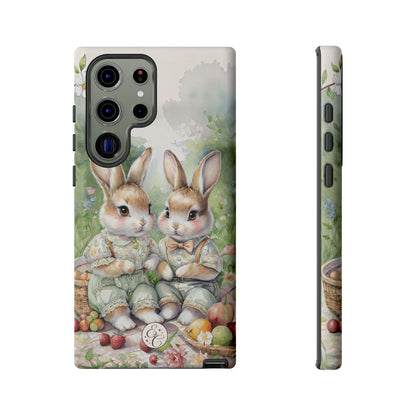 Vintage Bunny Picnic Tough Phone Case