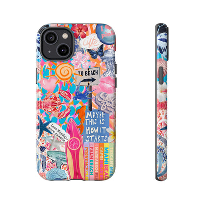 Colorful Beach Collage Tough Phone Case