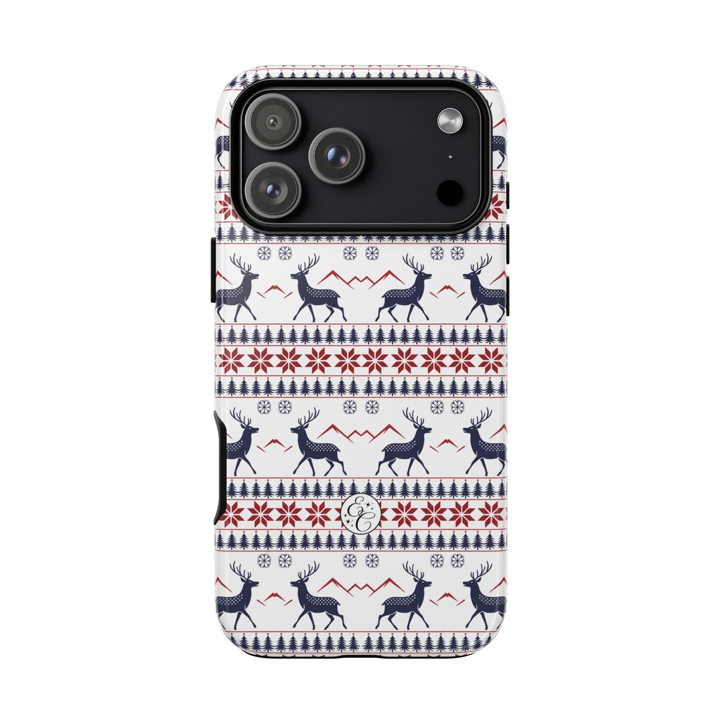 Christmas Reindeer Pattern Tough Phone Case