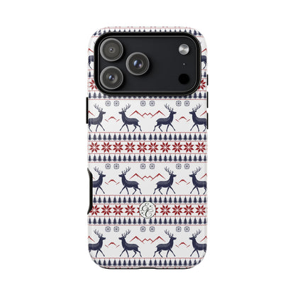 Christmas Reindeer Pattern Tough Phone Case