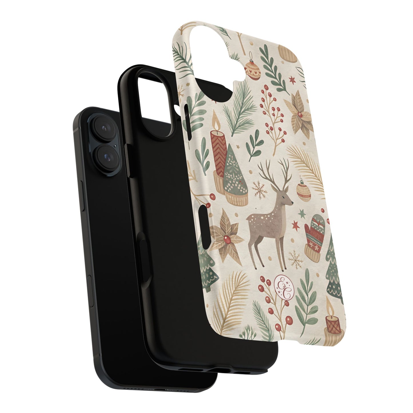 Rustic Christmas Reindeer Tough Phone Case